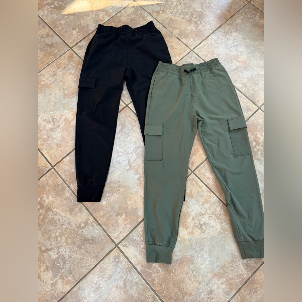 Bundle Pair Abercrombie Kids Black and Olive Joggers